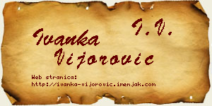 Ivanka Vijorović vizit kartica
